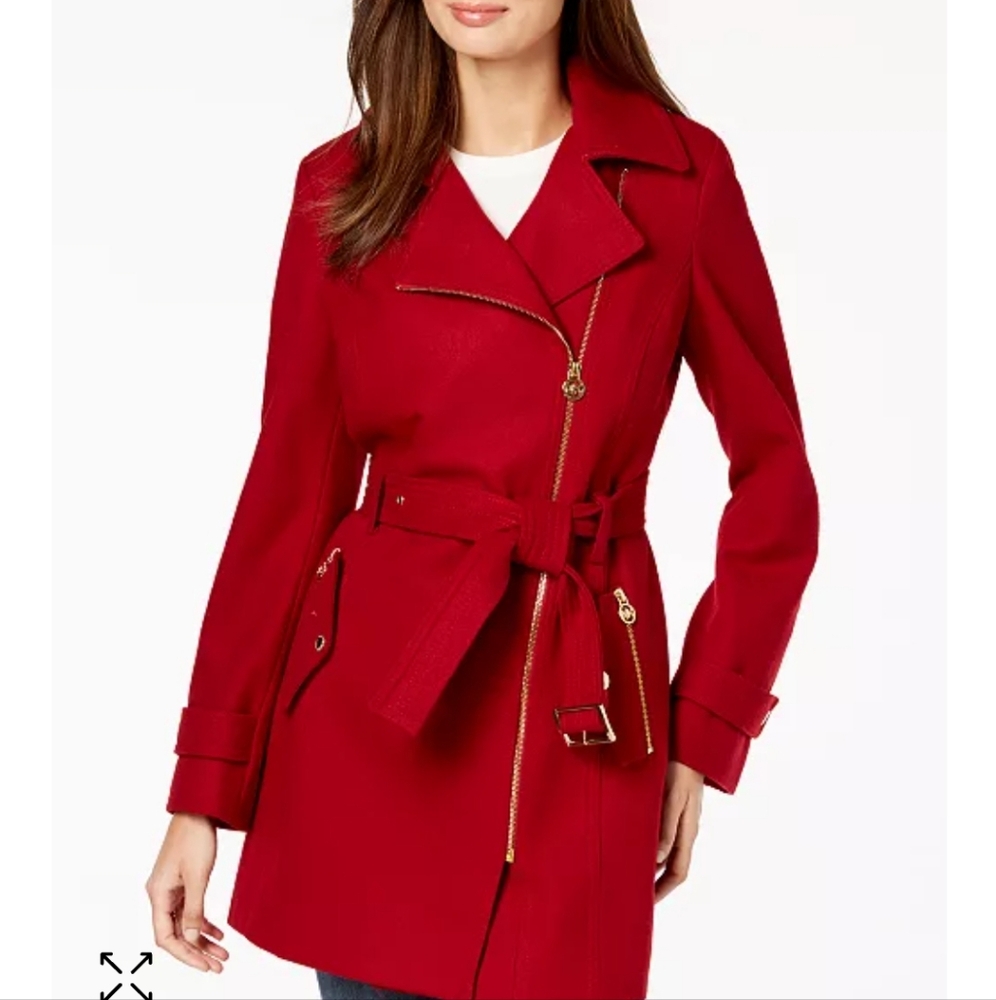 Michael Micheal Kors Petite Asymmetrical Coat